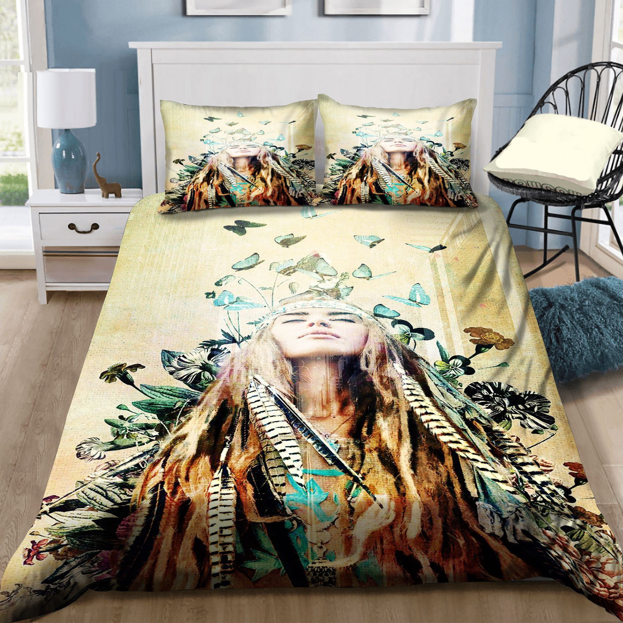 Native Woman Bedding Set