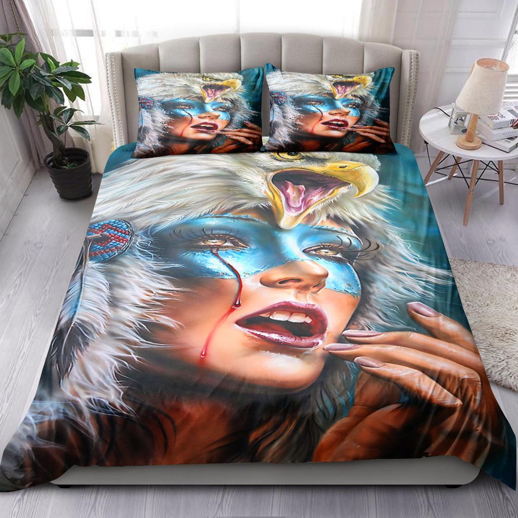 Native Women Eagle Bedding Set