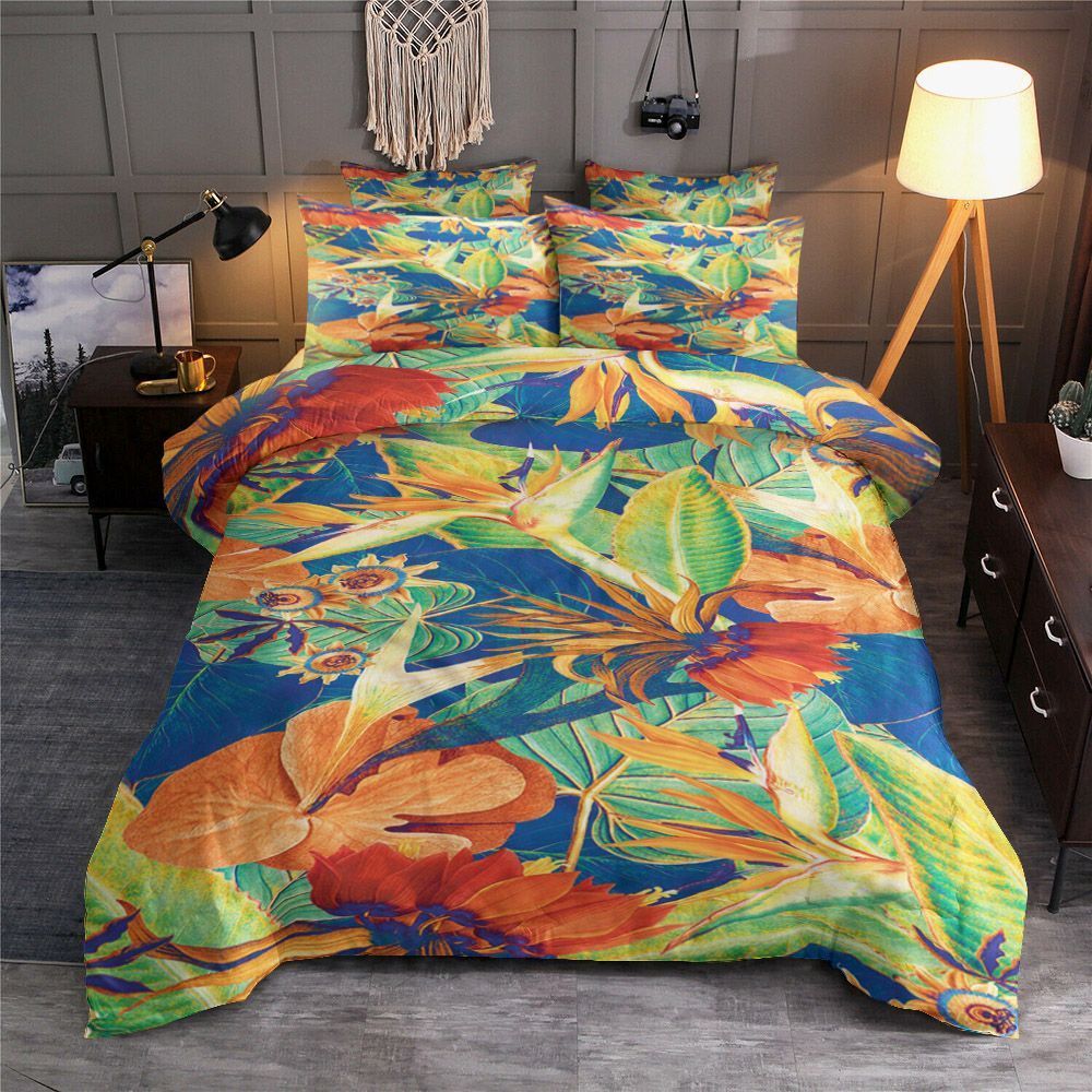 Natural Flower Bird Bedding Set