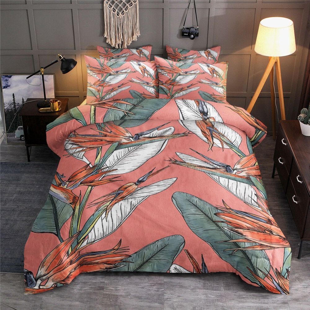 Natural Flower Bird Bedding Set