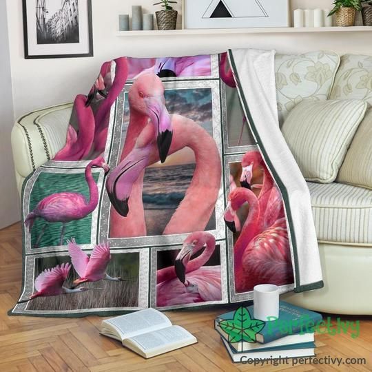 Nature Flamingo Sherpa Fleece Blanket