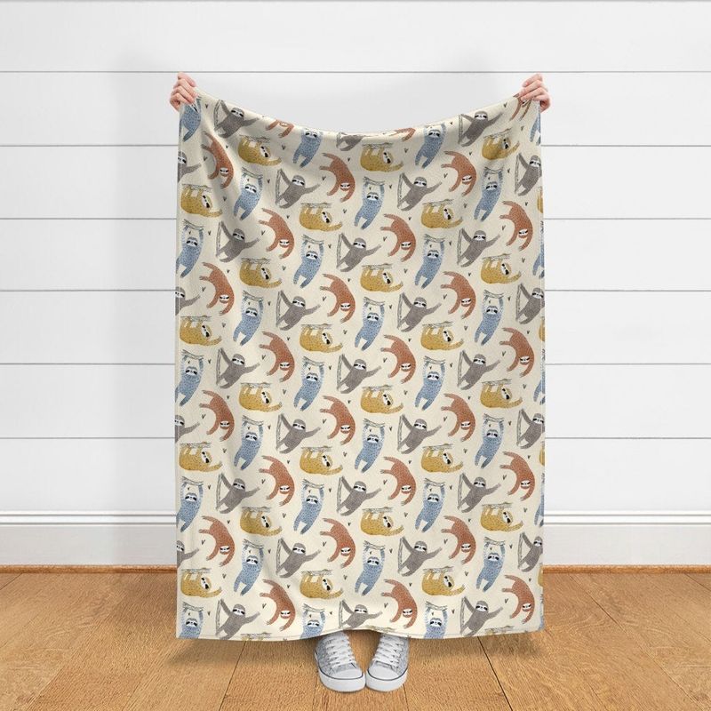 Naughty Sloths Sherpa Fleece Blanket
