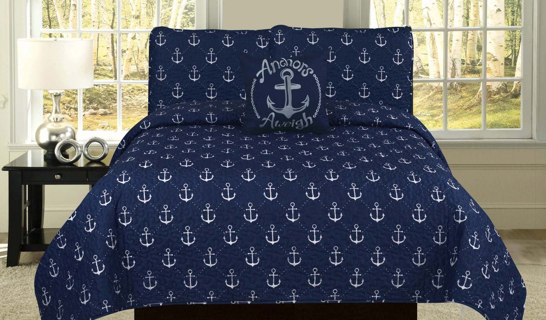 Nautical Anchor Bedding Set