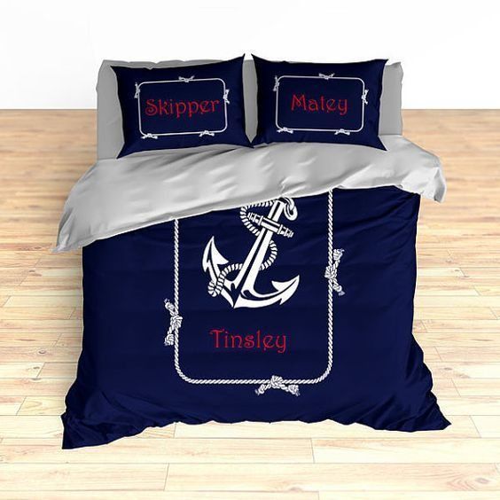 Nautical Anchor Bedding Set