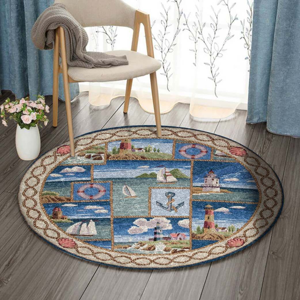 Nautical Round Carpet