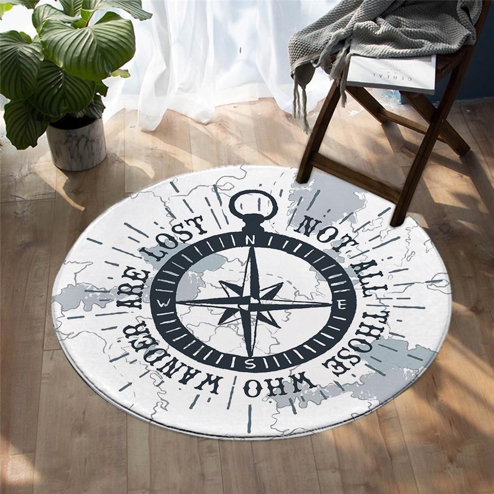 Nautical Compass Round Carpet