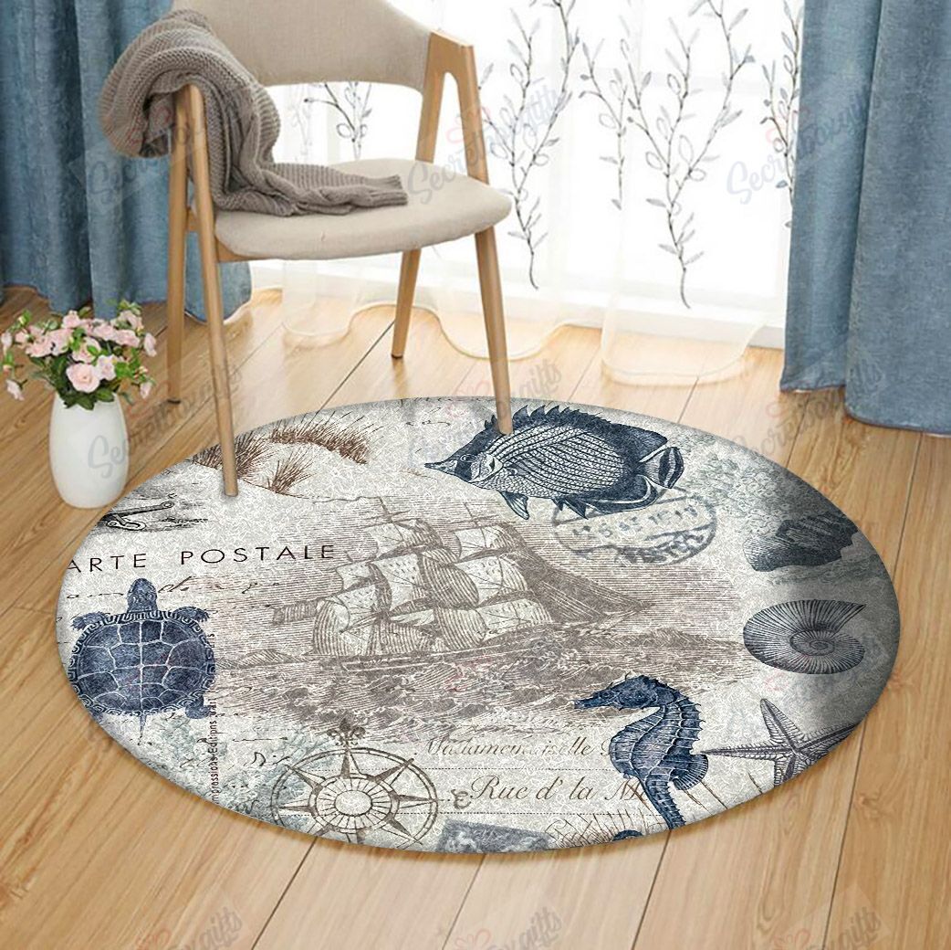 Nautical Round Carpet