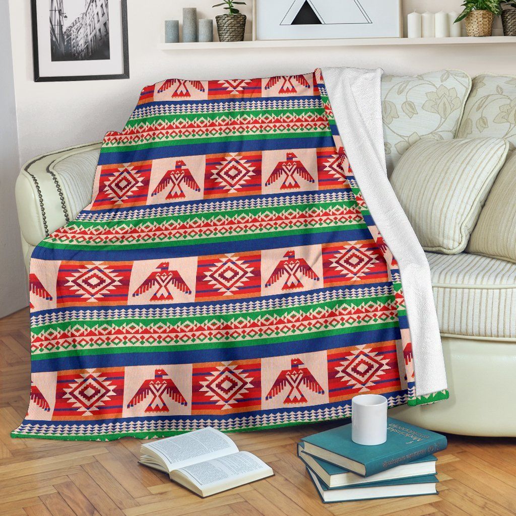 Navajo Aztec Pendleton Tribal Native Indians American Sherpa Fleece Blanket