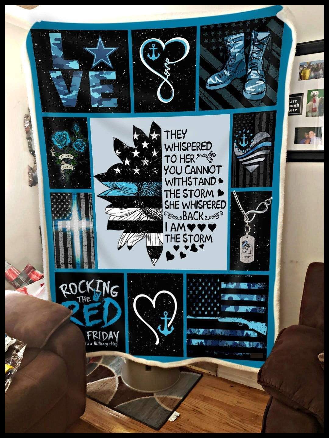 Navy Blanket Rocking The Red Friday I Am The Storm