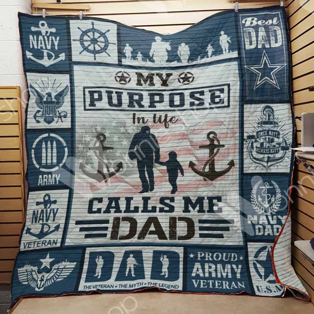 Navy Dad Quilt Blanket DHC1102212TD