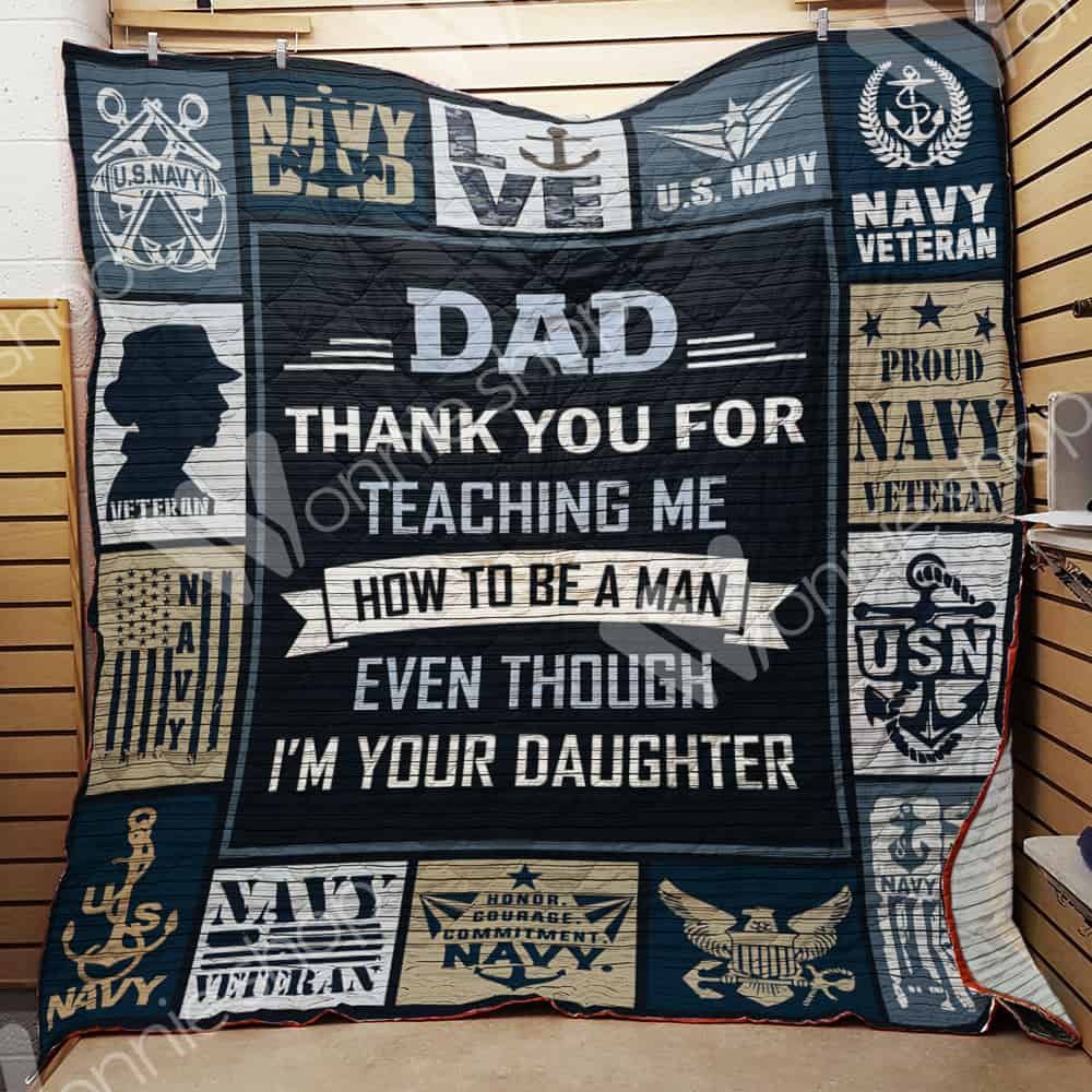 Navy Dad Quilt Blanket DHC1102276TD