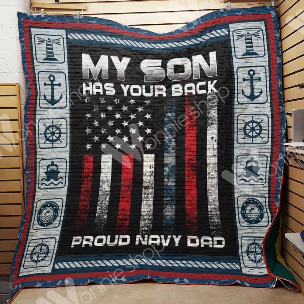 Navy Dad Quilt Blanket DHC1102330TD