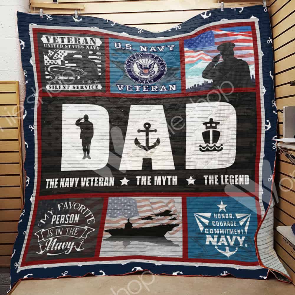 Navy Dad Quilt Blanket DHC1102383TD