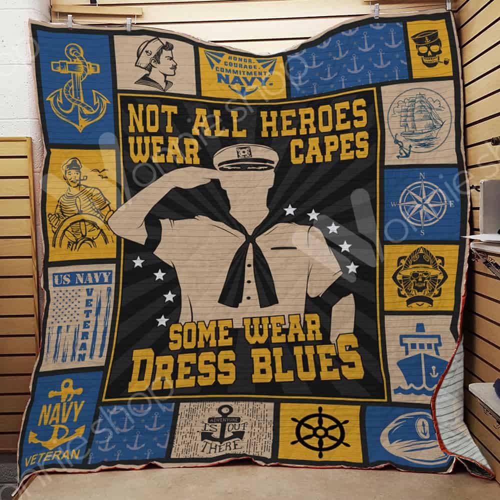 Navy Sailor Dad Quilt Blanket DHC1102296TD