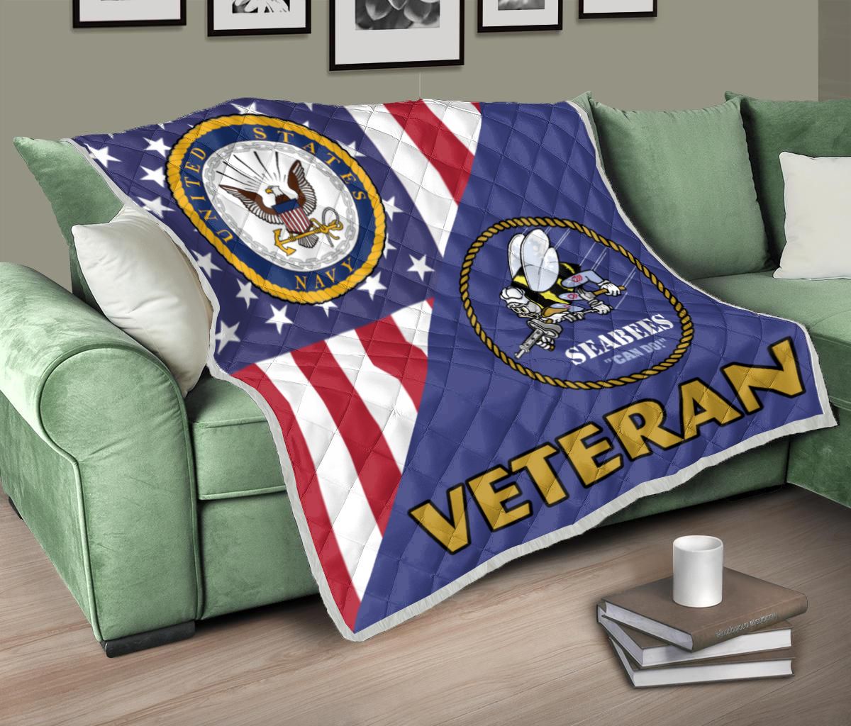 Navy Seabees Quilt Blanket Qc T Quilt Blanket Dhc03011058Dd