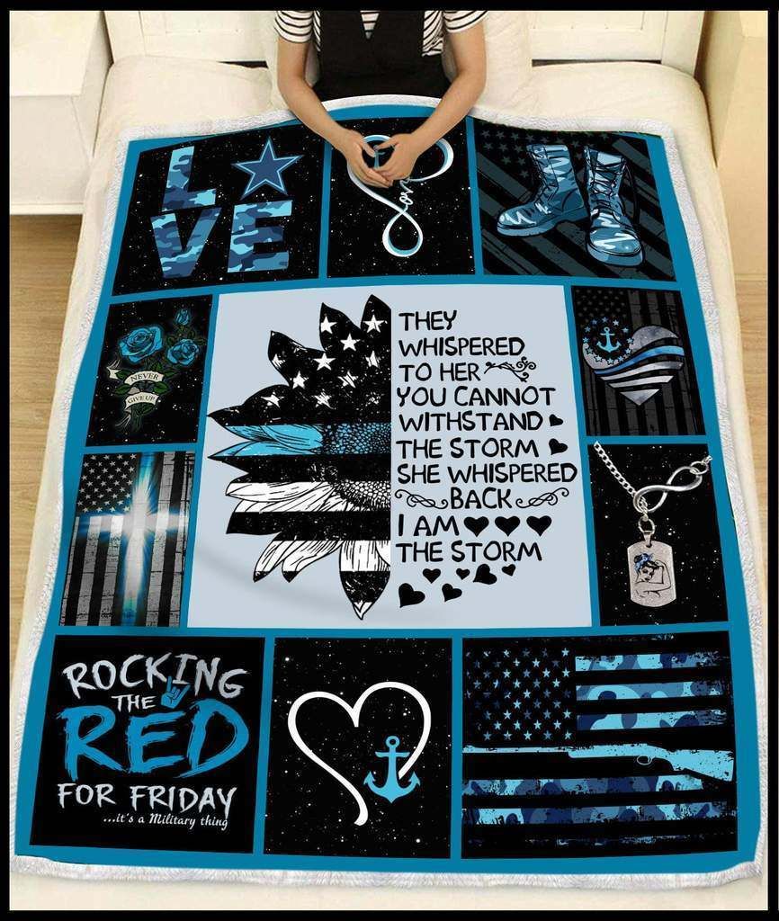 Navy – They Whisper Fleece Blanket