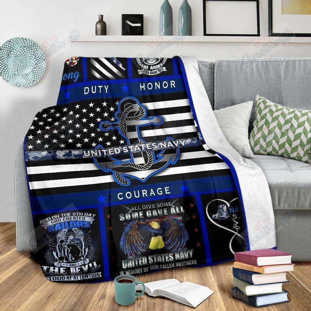 Navy United States Navy Fleece Blanket