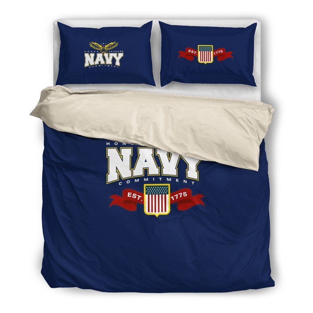 Navy Us Flag Bedding Set