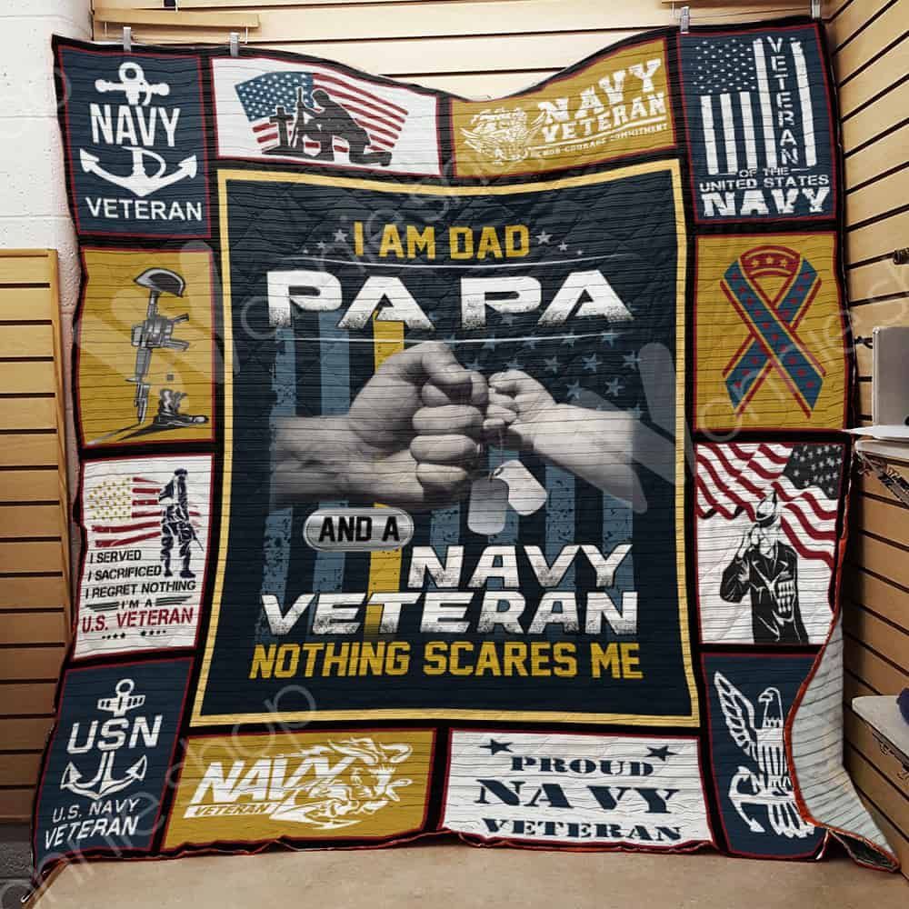 Navy Veteran 10 GS-CL-ML0111 Quilt Blanket