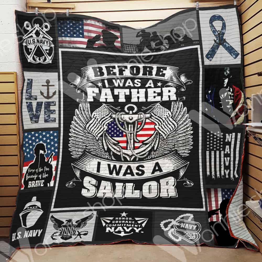 Navy Veteran Dad Quilt Blanket DHC01021239TD