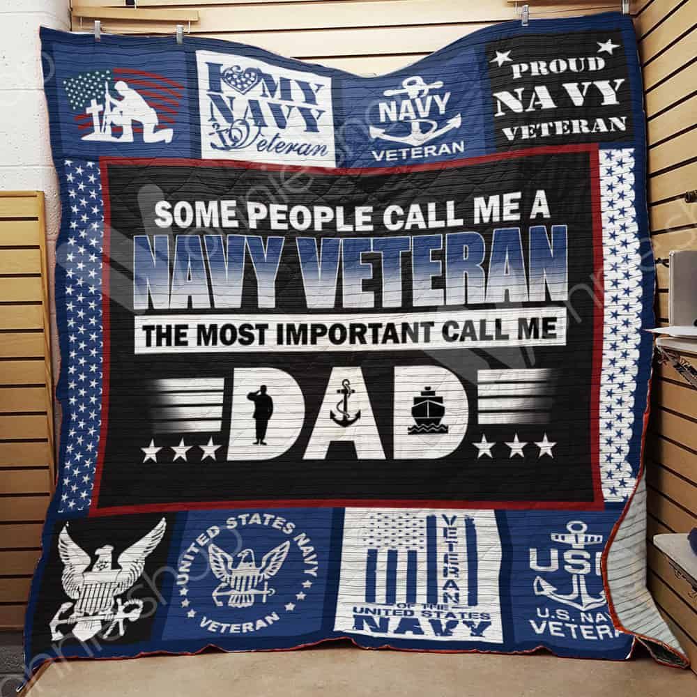 Navy Veteran Dad Quilt Blanket DHC1102274TD