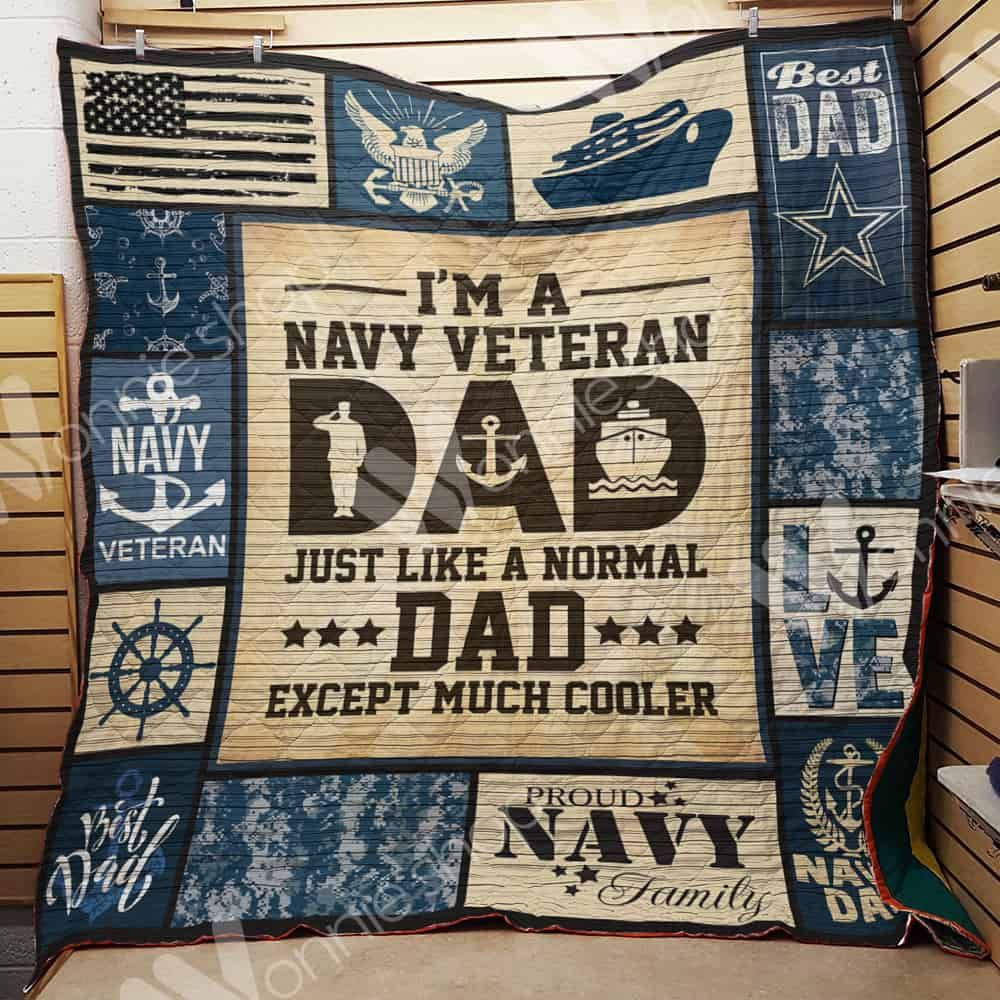 Navy Veteran Dad Quilt Blanket DHC1102338TD