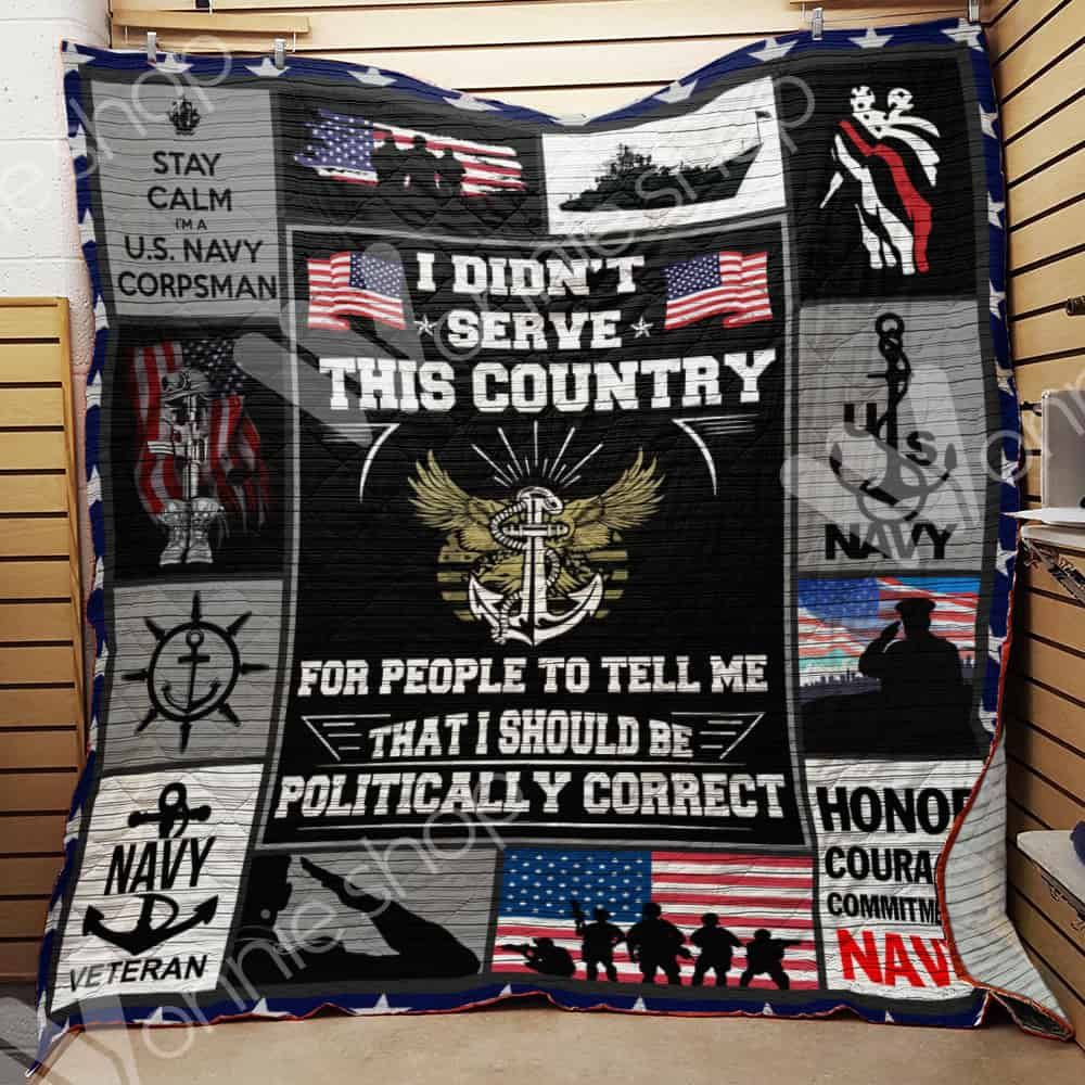 Navy Veteran Quilt Blanket DHC06021255TD