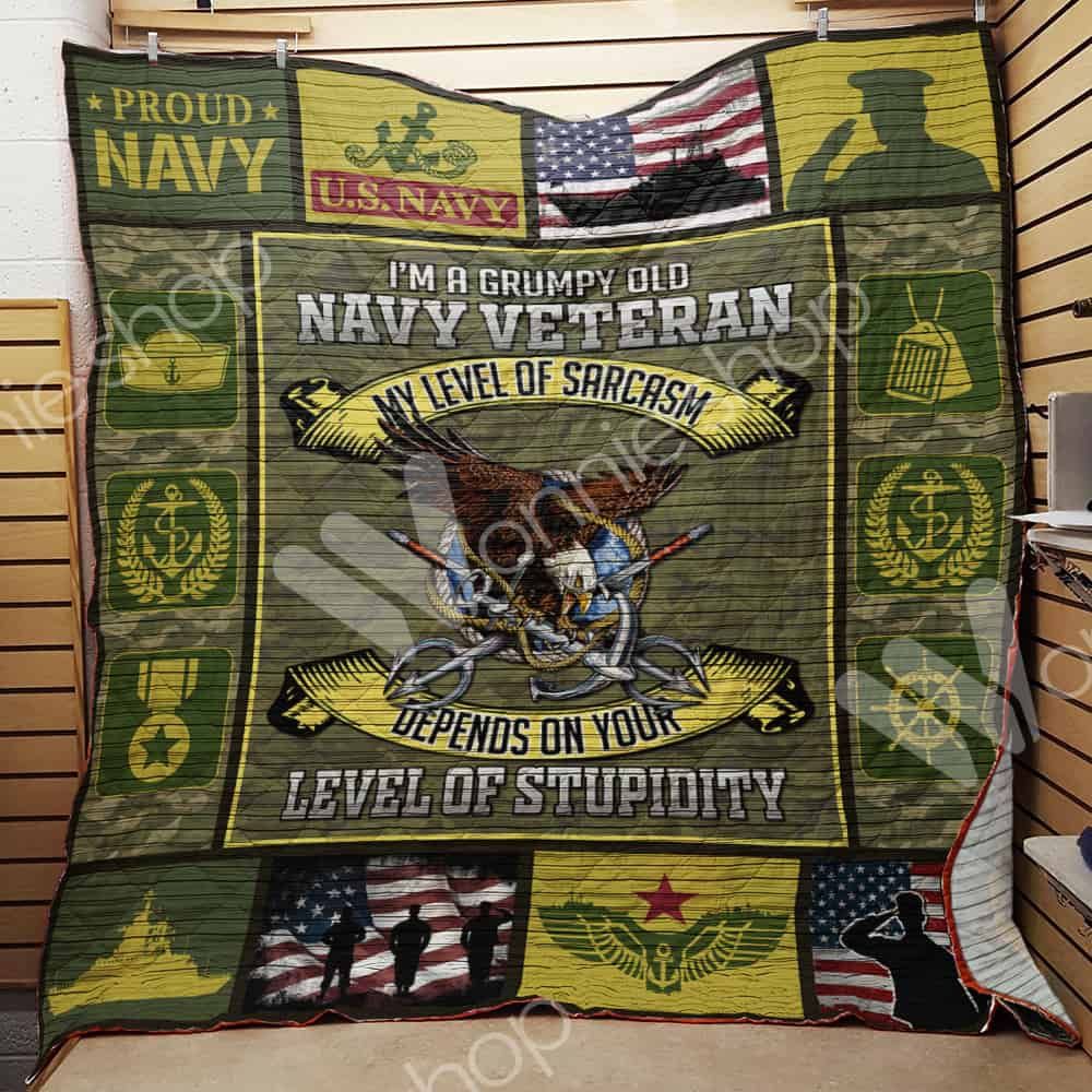 Navy Veteran Quilt Blanket DHC1002999TD