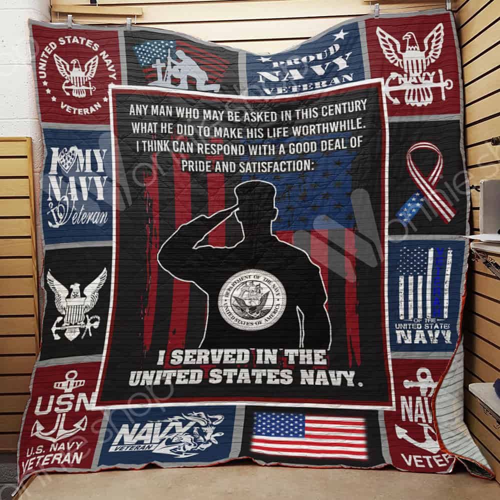 Navy Veteran Quilt Blanket DHC1102238TD