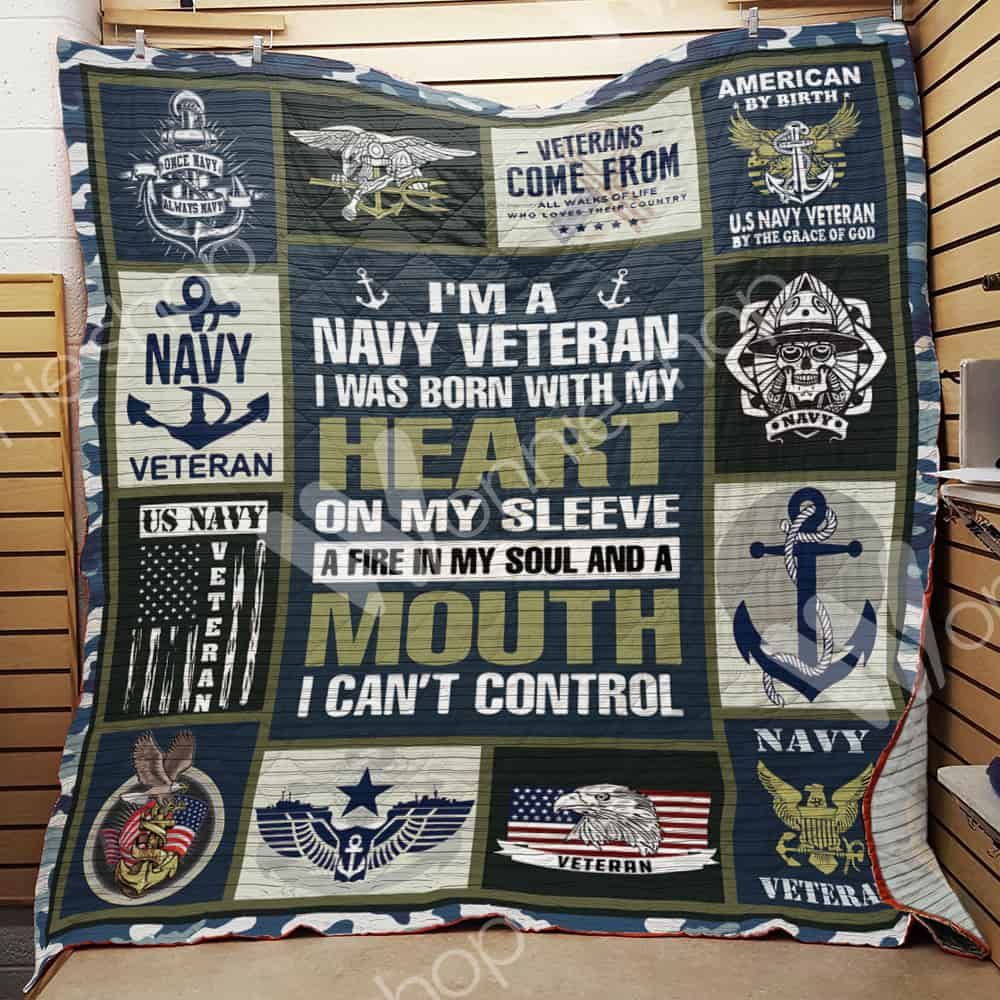 Navy Veteran Quilt Blanket DHC1102358TD