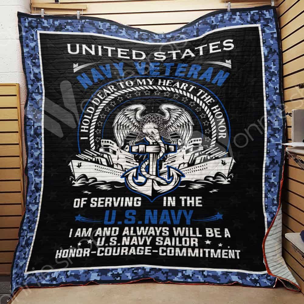 Navy Veteran Quilt Blanket DHC1102385TD