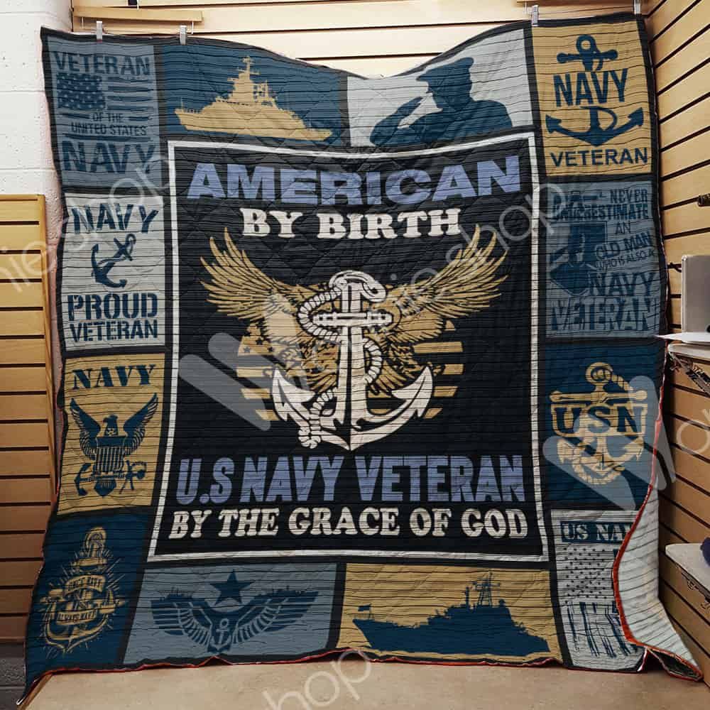 Navy Veteran Quilt Blanket DHC110263TD