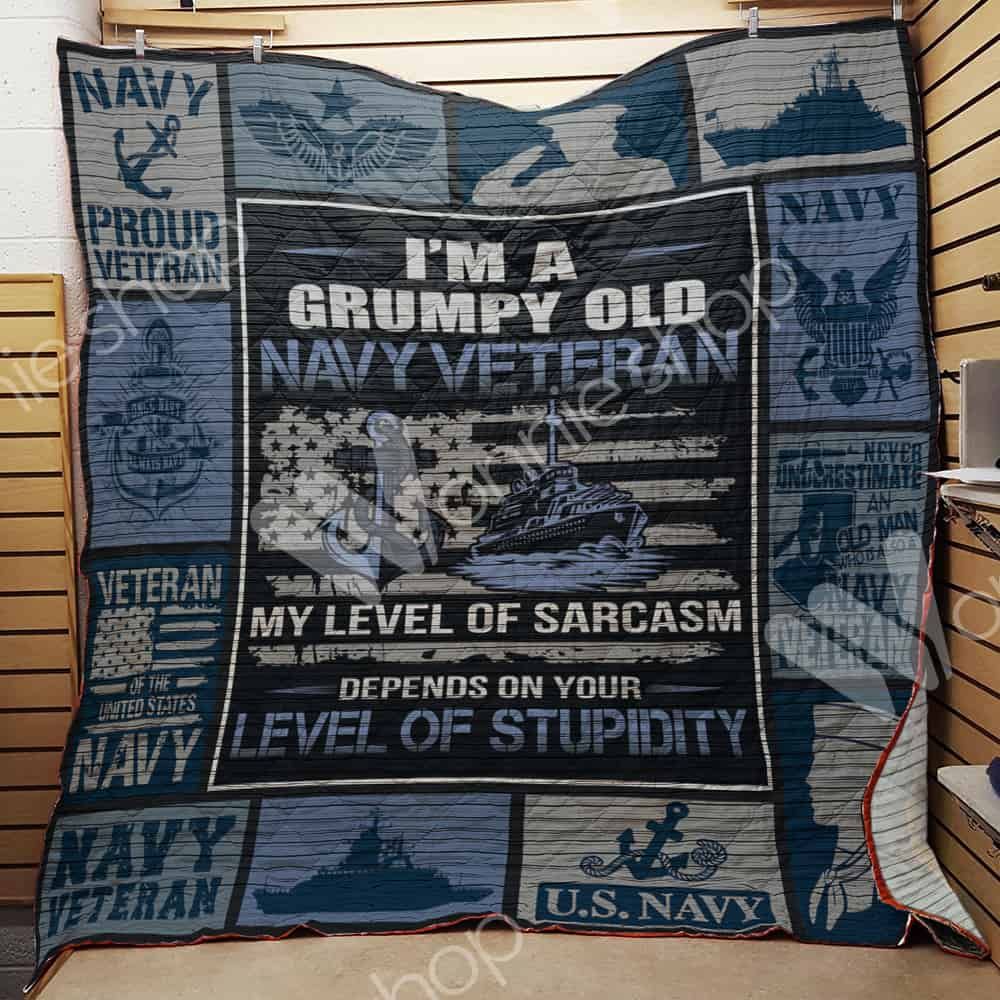 Navy Veteran Quilt Blanket DHC110264TD