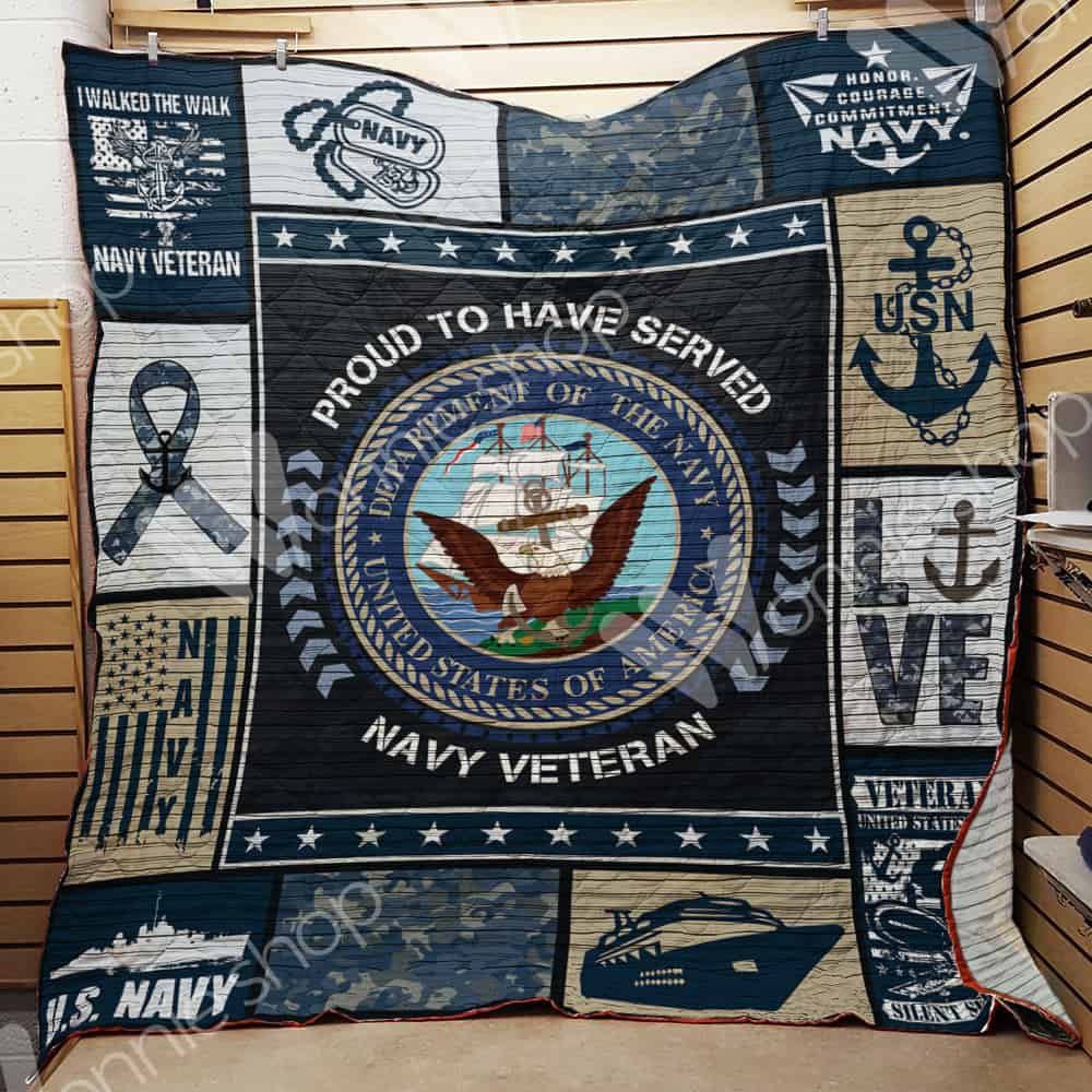 Navy Veteran Quilt Blanket DHC110290TD