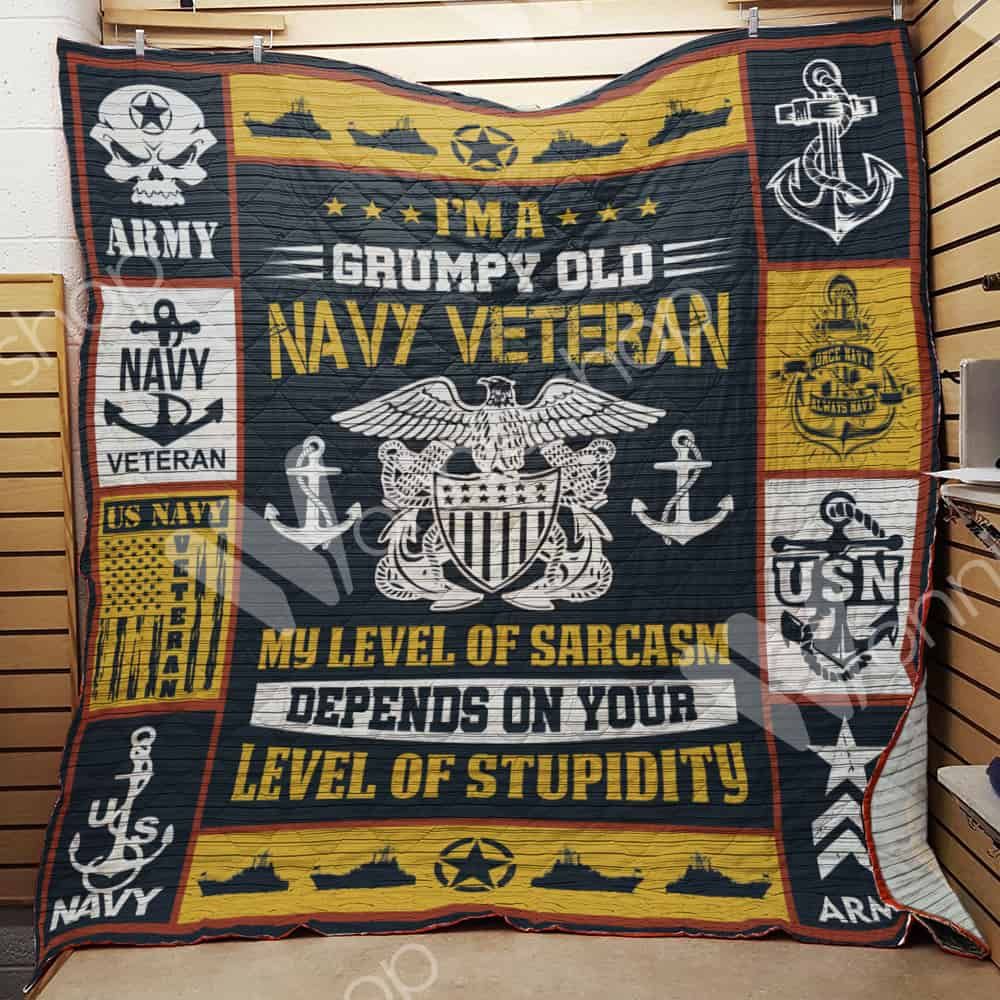 Navy Veteran Quilt Blanket DHC110292TD