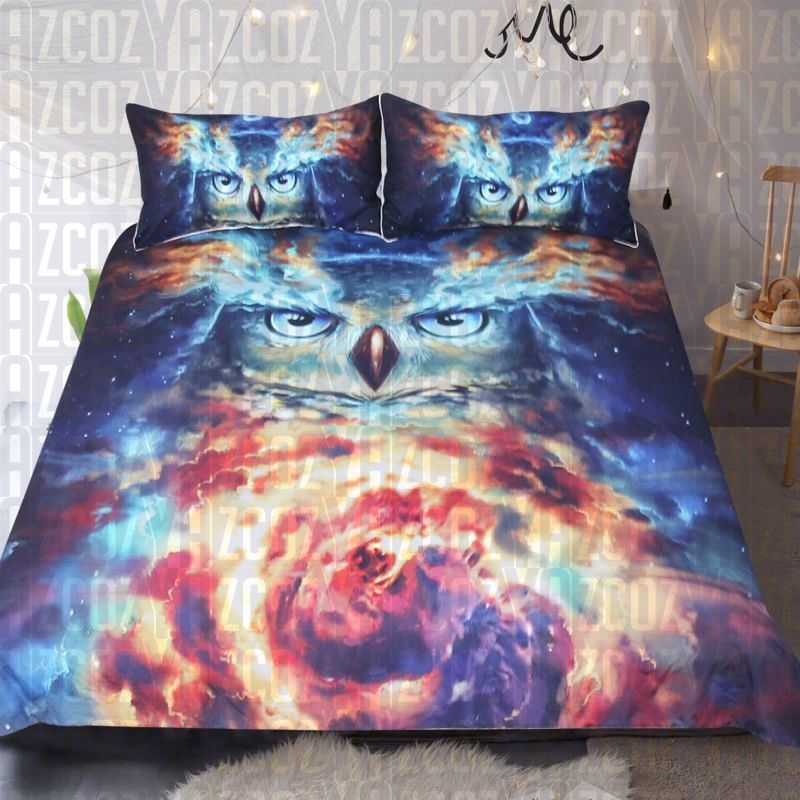 Nebowla Galaxy Owl Bedding Set