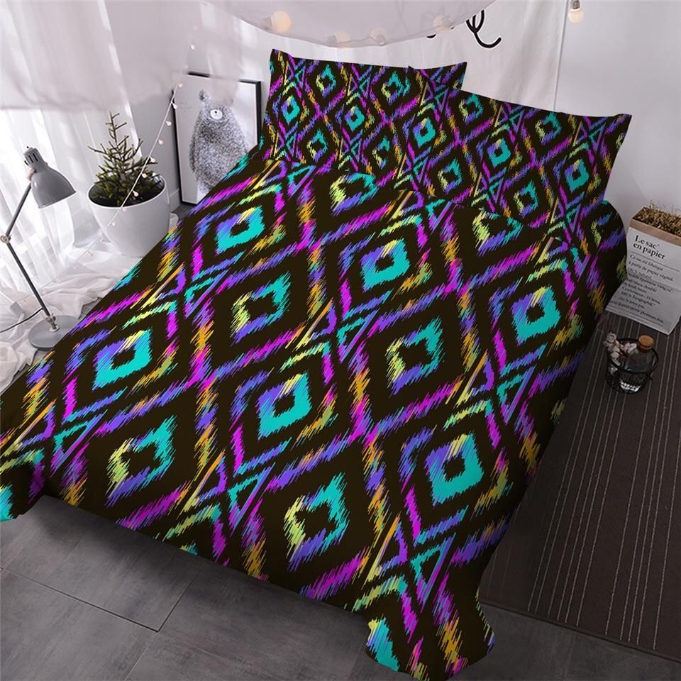 Neon Diamond Pattern Bedding Set