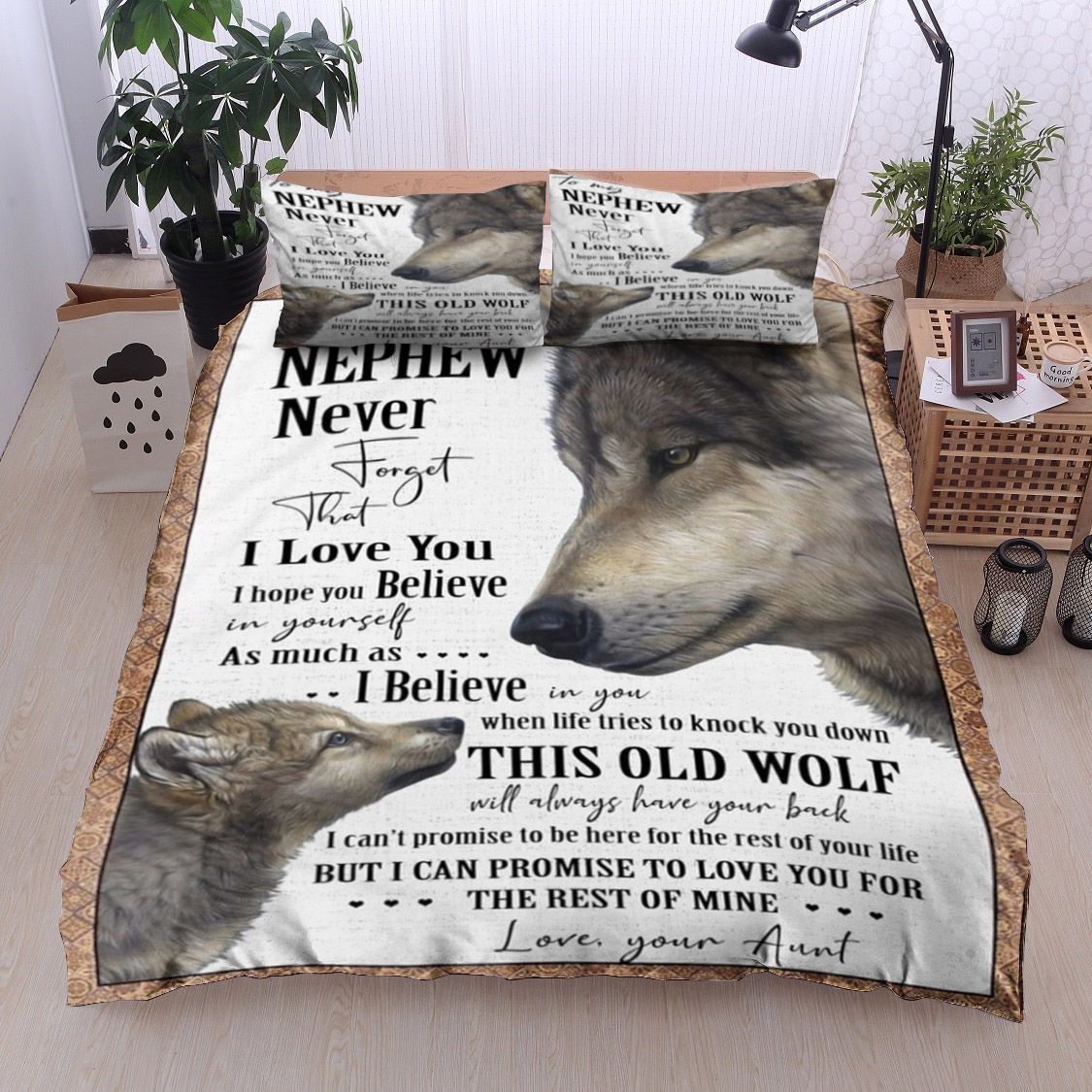 Nephew And Aunt Wolf Bedding Set