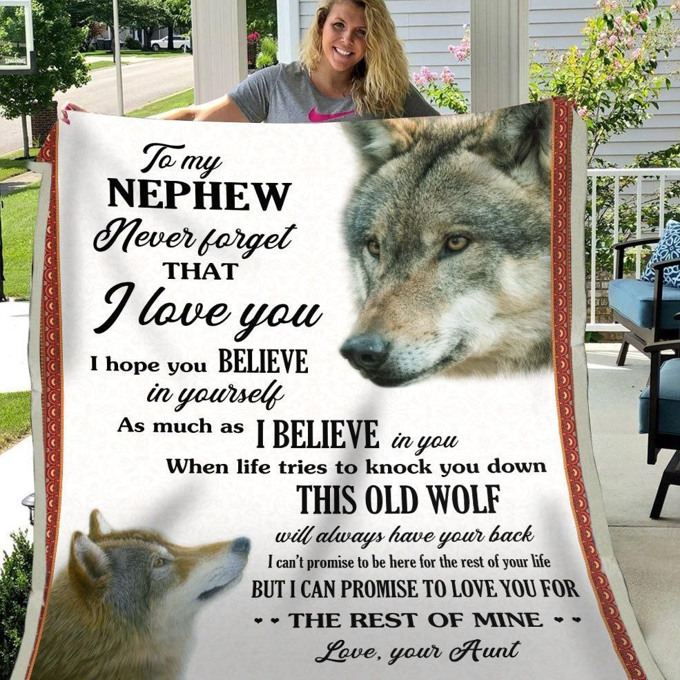 Nephew I Can Promise To Love You For Aunt Sherpa Fleece Blanket