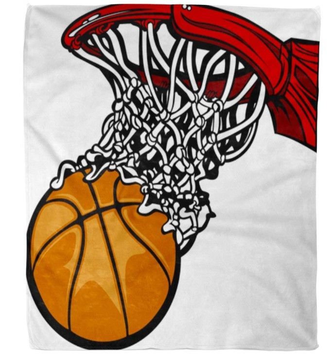 Net Basketball Sherpa Fleece Blanket