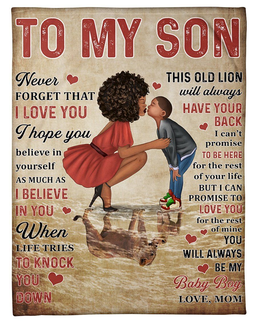 Never Forget I Love You Mom To My Son Fleece Blanket Fleece Blanket
