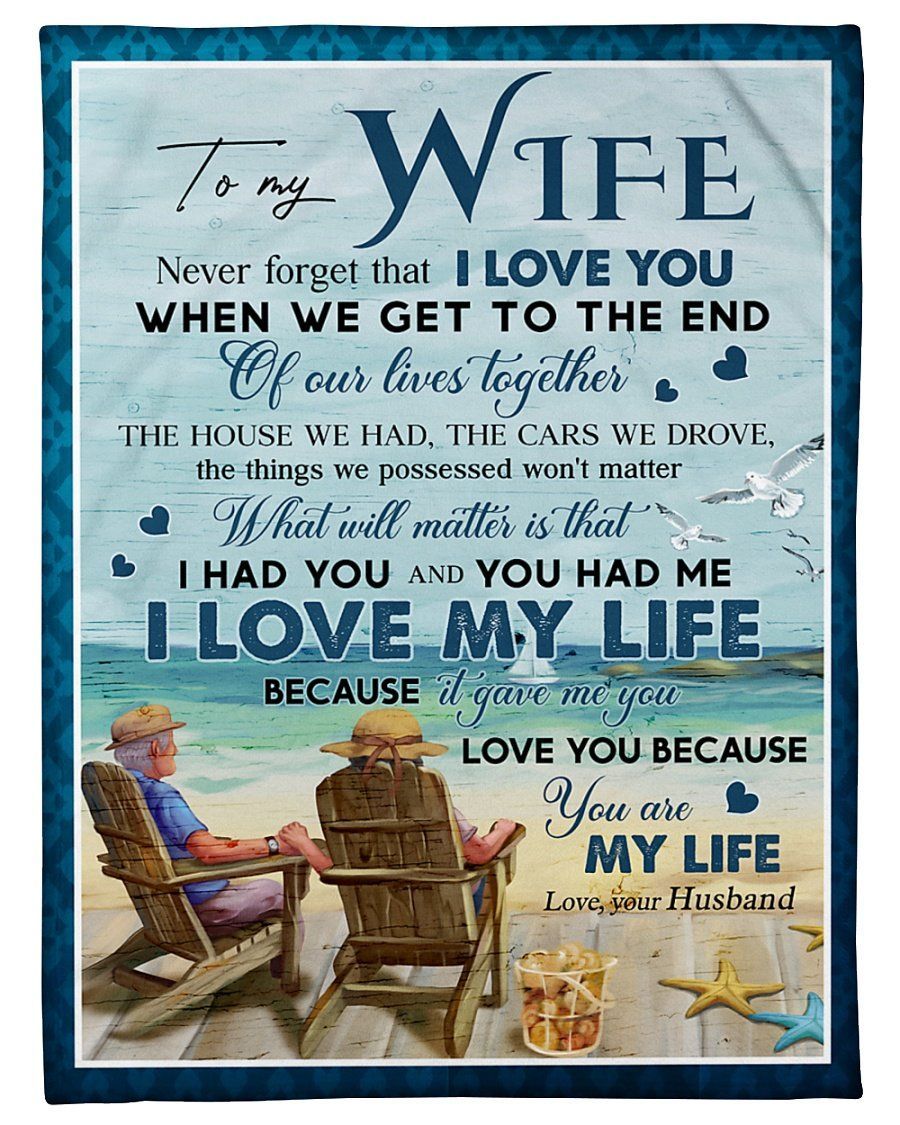 Never Forget That I Love You Husband To Wife Fleece Blanket