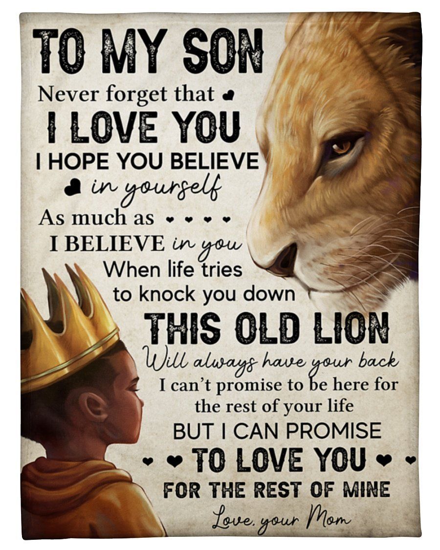 Never Forget That I Love You To Son Fleece Blanket Fleece Blanket