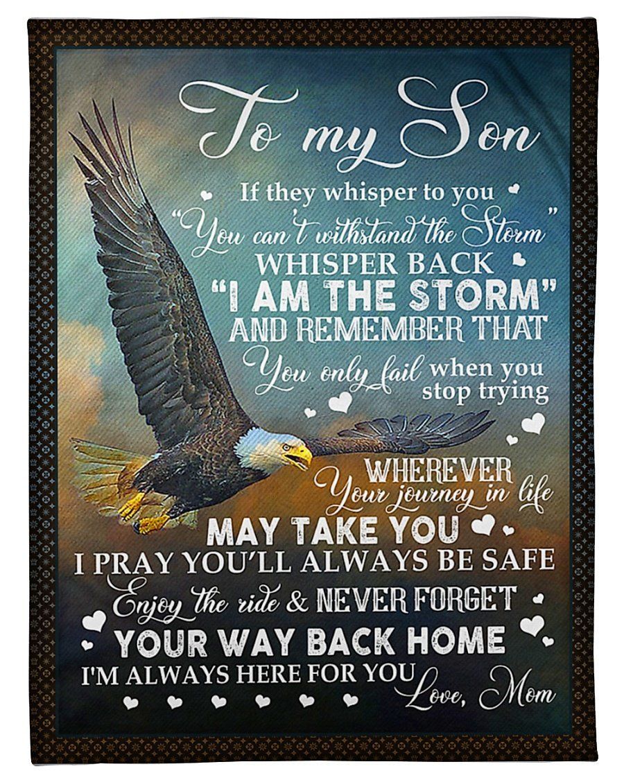 Never Forget Your Way Back Home Fleece Blanket To Son Fleece Blanket