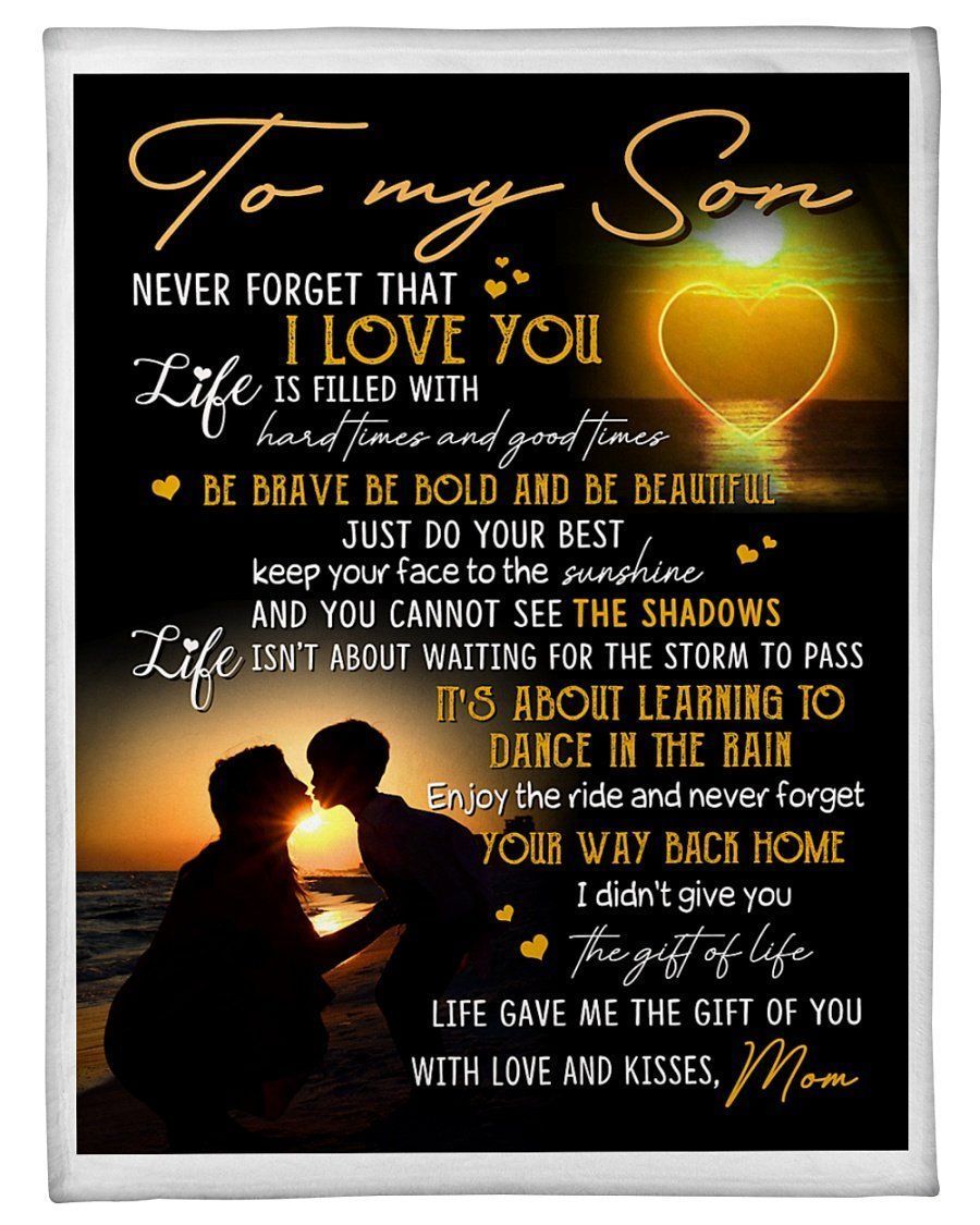 Never Forget Your Way Back Home Giving Son Blanket Fleece Blanket