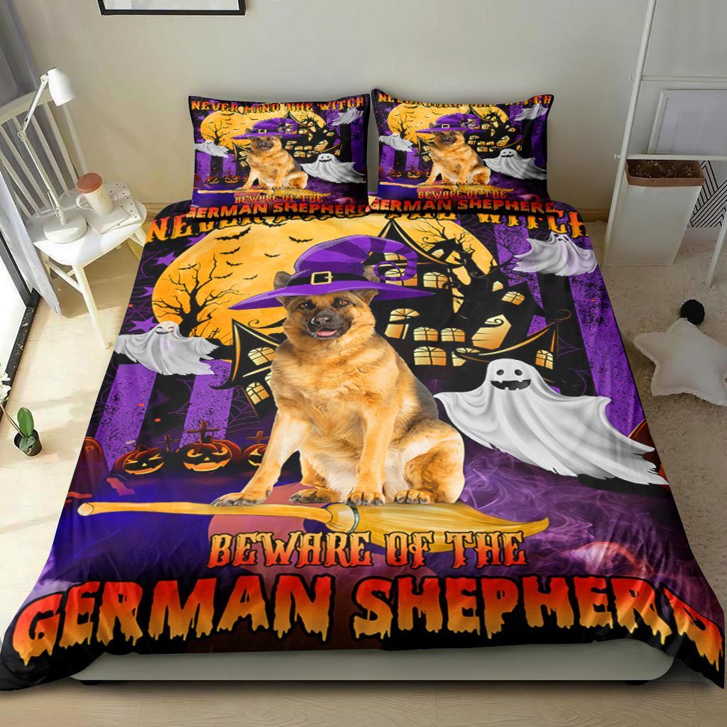 Never Mind The Witch Beware Of The German Shepherd Bedding Set