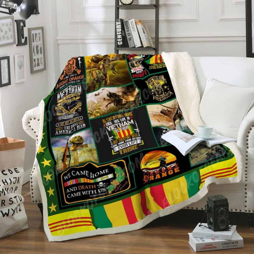 Never Underestimate An Old Man Who Is Also A Vietnam Veteran Fleece Blanket