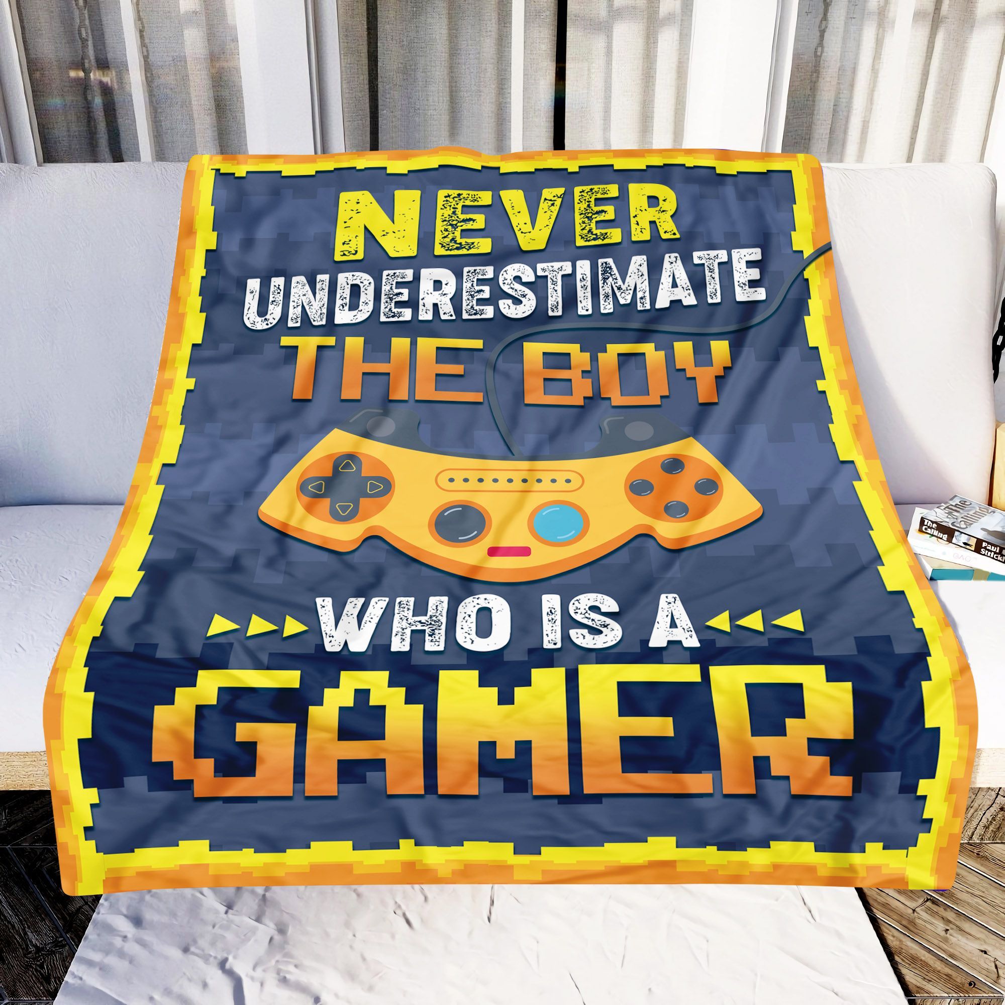 Never Underestimate The Boy Who Is A Gamer Sherpa Fleece Blanket