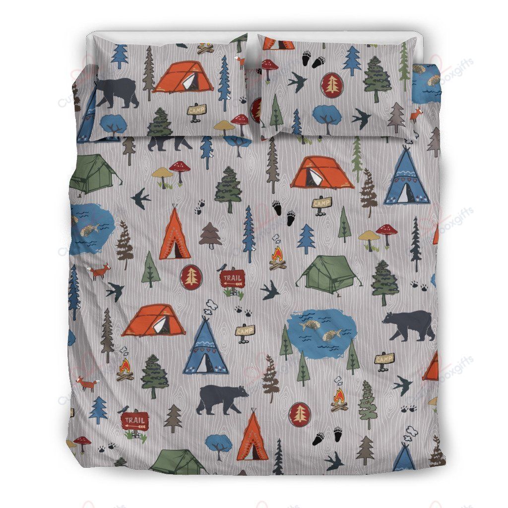 New Camping Pattern Printed Bedding Set