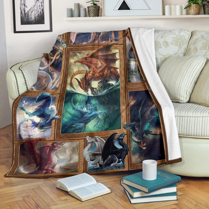New Dragon Sherpa Fleece Blanket